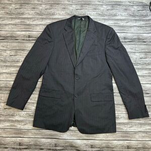 Joseph & Feiss International Men’s 2-Button Pinstripe Blazer Dark Charcoal 44 XL